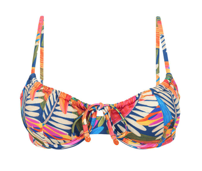 Product Front: Rio De Sol Top Bikini Top Jungle Balconet-Tie