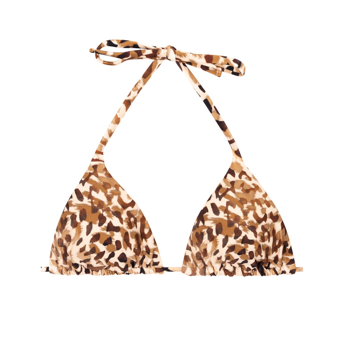 Product Front: Rio De Sol Top Bikini Top Leopard Tri-Inv