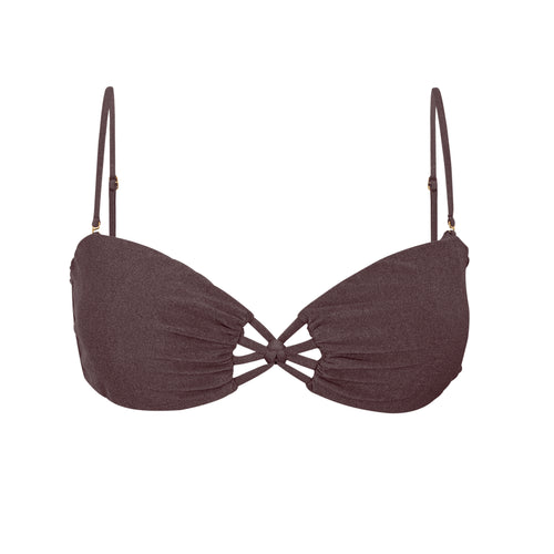Product Front: Rio De Sol Top Bikini Top Malibu-Ebano Bandeau-Iris