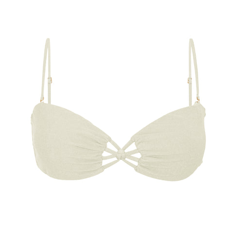 Product Front: Rio De Sol Top Bikini Top Malibu-Natural Bandeau-Iris