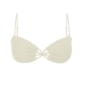 Product Front: Rio De Sol Top Bikini Top Malibu-Natural Bandeau-Iris