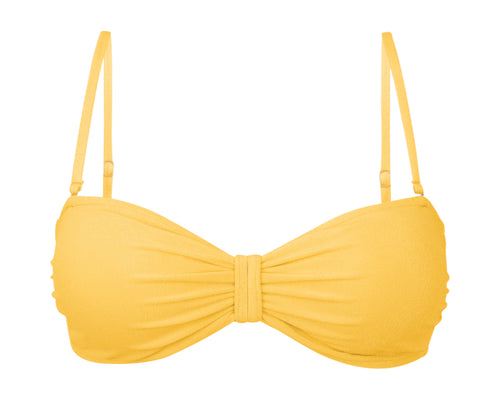 Product Front: Rio De Sol Top Bikini Top Malibu-Yellow Bandeau-Duo