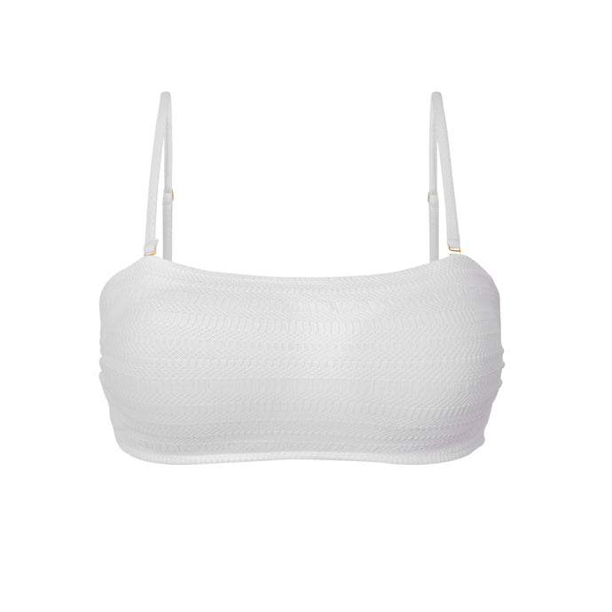 Product Front: Rio De Sol Top Bikini Top Memphis-White Bandeau-Reto