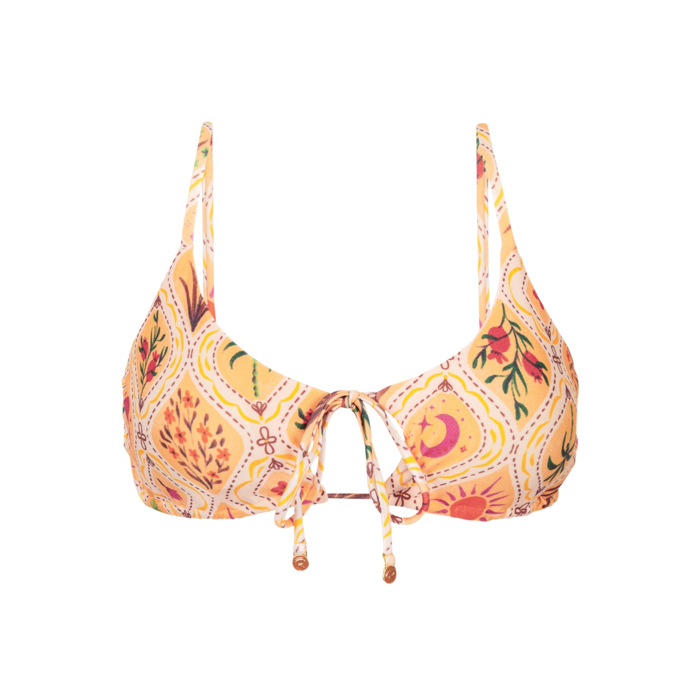Product Front: Rio De Sol Top Bikini Top Mosaico Tank-Tie