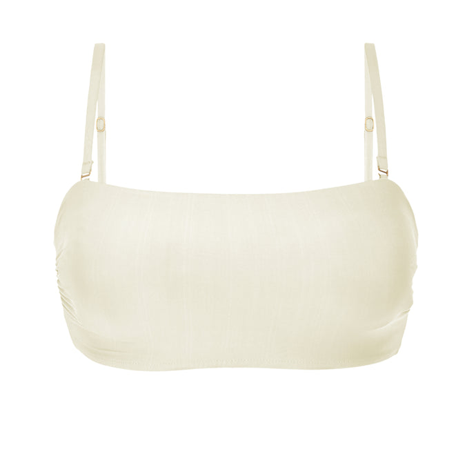 Product Front: Rio De Sol Top Bikini Top Off-White Bandeau-Reto