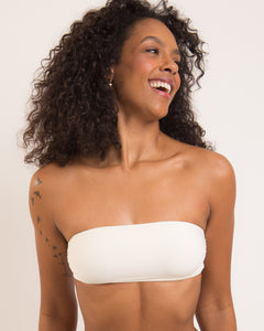 Gallery: Rio De Sol Top Bikini Top Off-White Bandeau-Reto