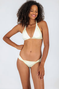 Model Front: Rio De Sol Top Bikini Top Off-White Mel