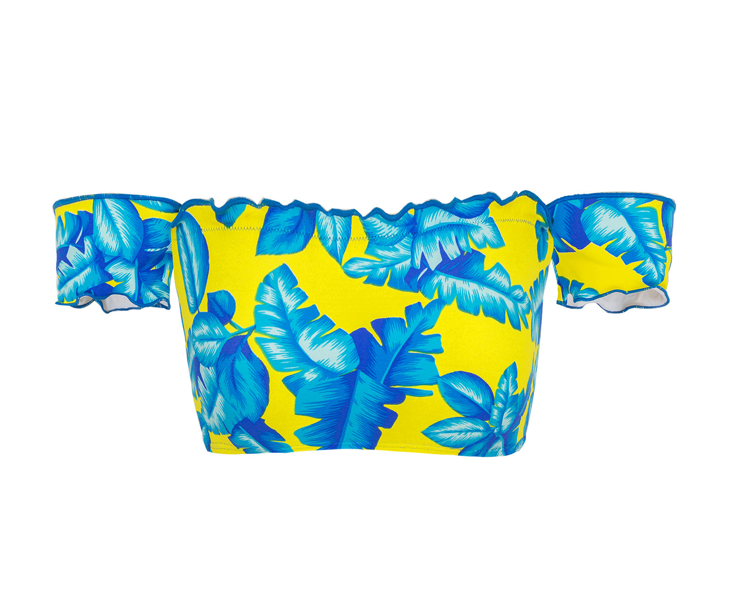 Product Front: Rio De Sol Top Bikini Top Palmeira Azul Off Shoulder