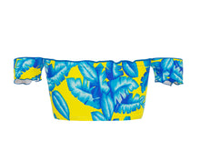 Załaduj obraz do przeglądarki galerii, Product Back: Rio De Sol Top Bikini Top Palmeira Azul Off Shoulder

