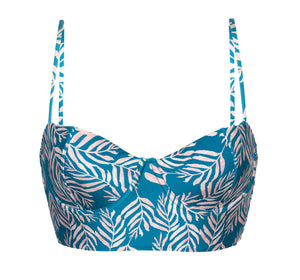 Product Front: Rio De Sol Top Bikini Top Palms-Blue Balconet-Anna