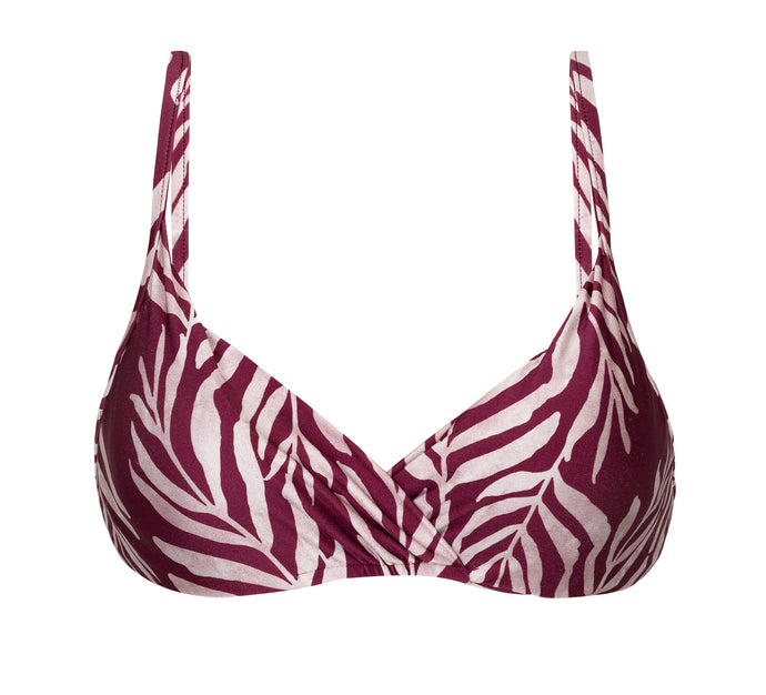 Product Front: Rio De Sol Top Bikini Top Palms-Vine Balconet-Inv