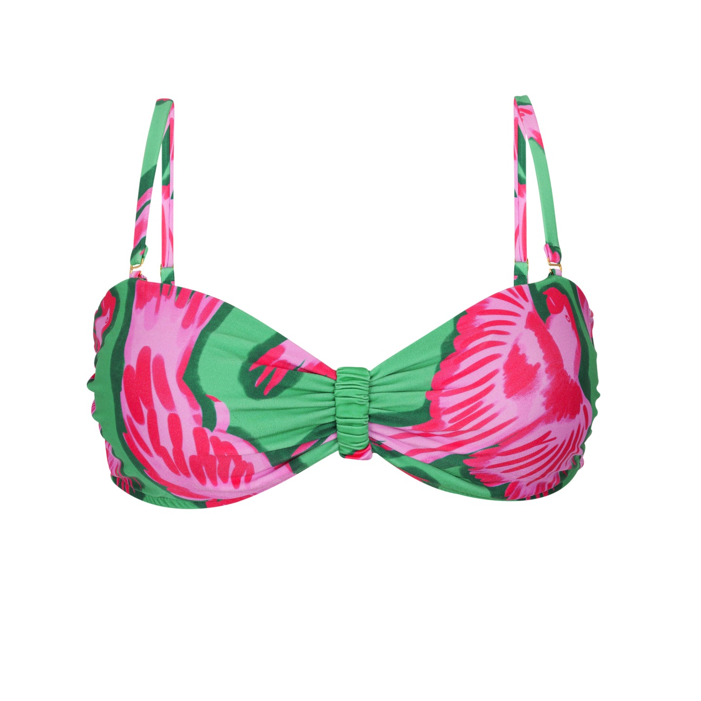 Product Front: Rio De Sol Top Bikini Top Parrots Bandeau-Crispy