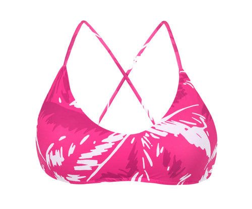 Product Front: Rio De Sol Top Bikini Top Pink-Palms Bralette