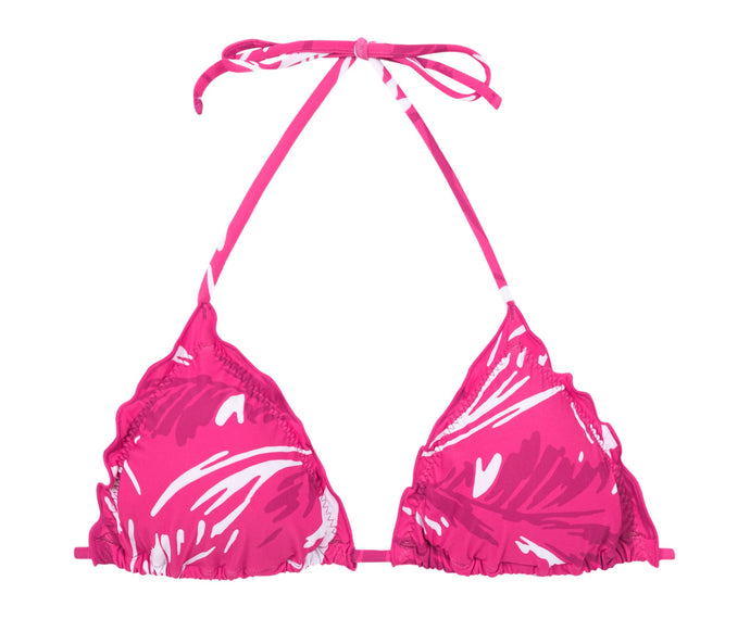 Product Front: Rio De Sol Top Bikini Top Pink-Palms Frufru