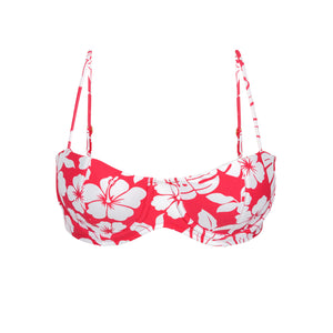Product Front: Rio De Sol Top Bikini Top Pua-Hibiscus Coral