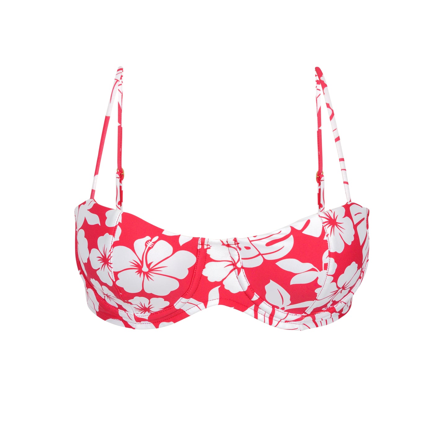 Product Front: Rio De Sol Top Bikini Top Pua-Hibiscus Coral