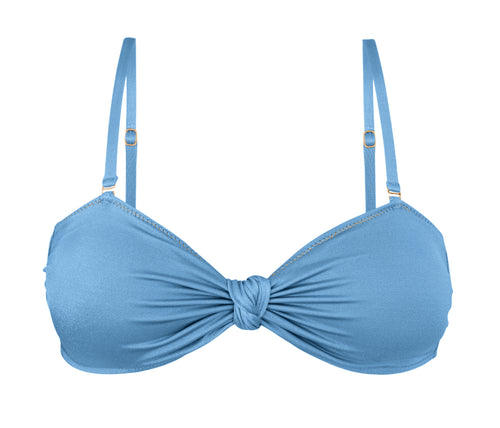 Product Front: Rio De Sol Top Bikini Top Shimmer-Baltic-Sea Bandeau-Joy