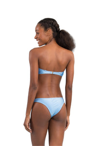 Model Back: Rio De Sol Top Bikini Top Shimmer-Baltic-Sea Bandeau-Joy