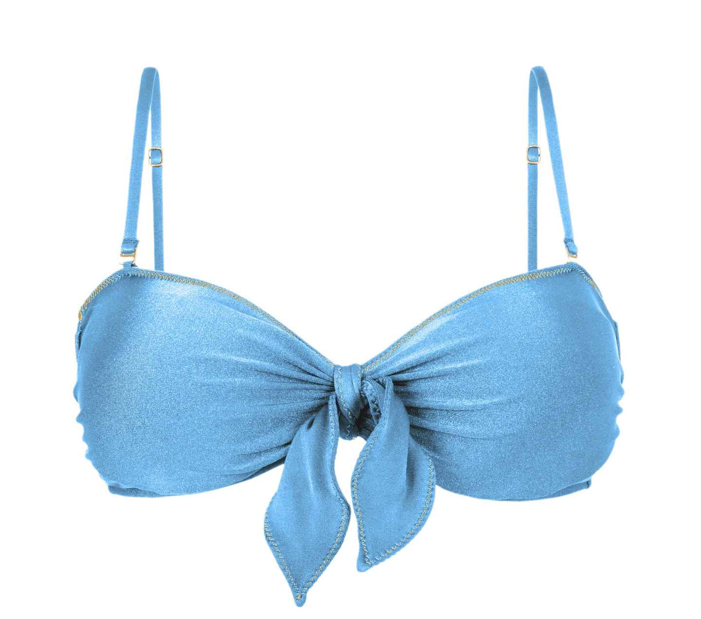 Product Front: Rio De Sol Top Bikini Top Shimmer-Baltic-Sea Bandeau-Knot