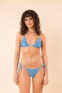 Model Front: Rio De Sol Top Bikini Top Shimmer-Baltic-Sea Tri-Inv