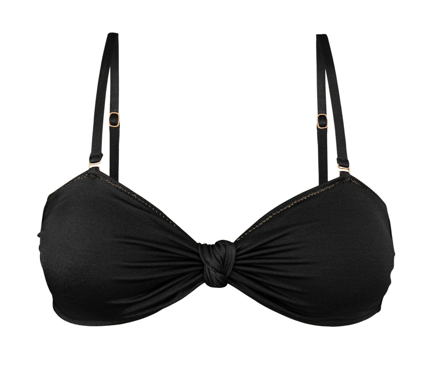 Product Front: Rio De Sol Top Bikini Top Shimmer-Black Bandeau-Joy