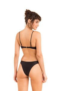 Model Back: Rio De Sol Top Bikini Top Shimmer-Black Bandeau-Joy