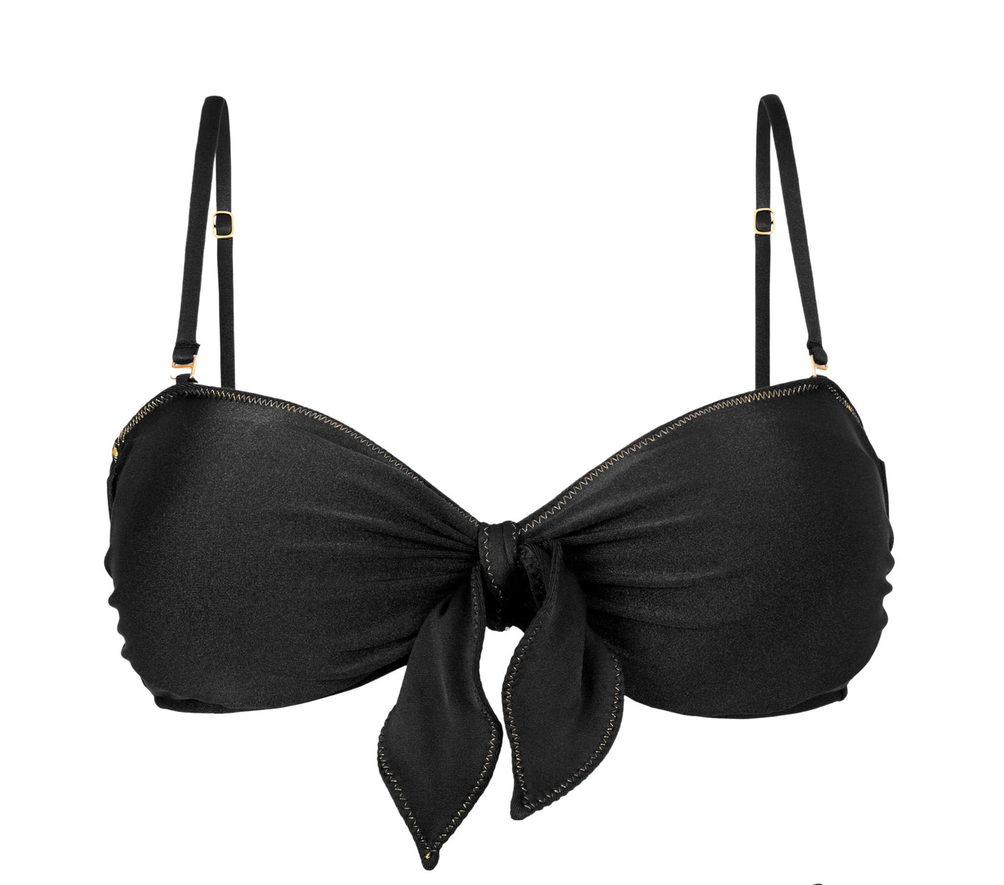 Product Front: Rio De Sol Top Bikini Top Shimmer-Black Bandeau-No