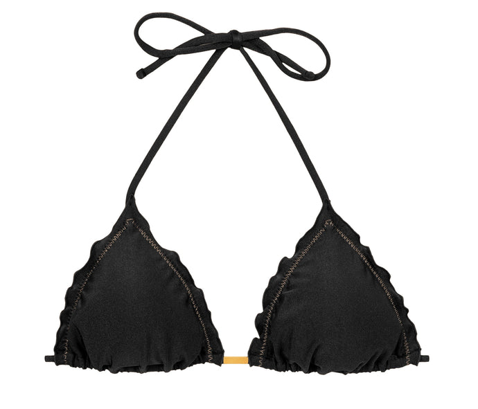 Product Front: Rio De Sol Top Bikini Top Shimmer-Black Frufru