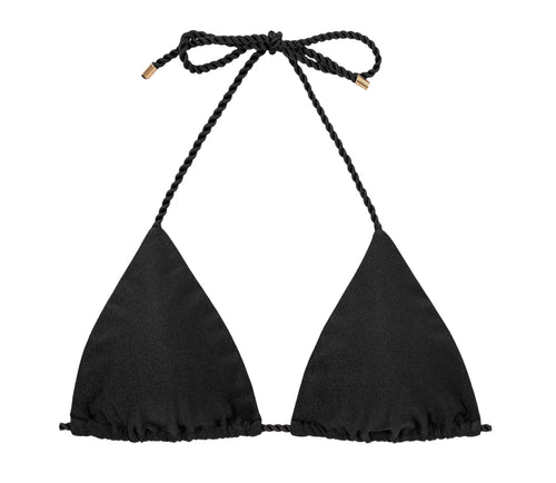 Product Front: Rio De Sol Top Bikini Top Shimmer-Black Tri-Rope