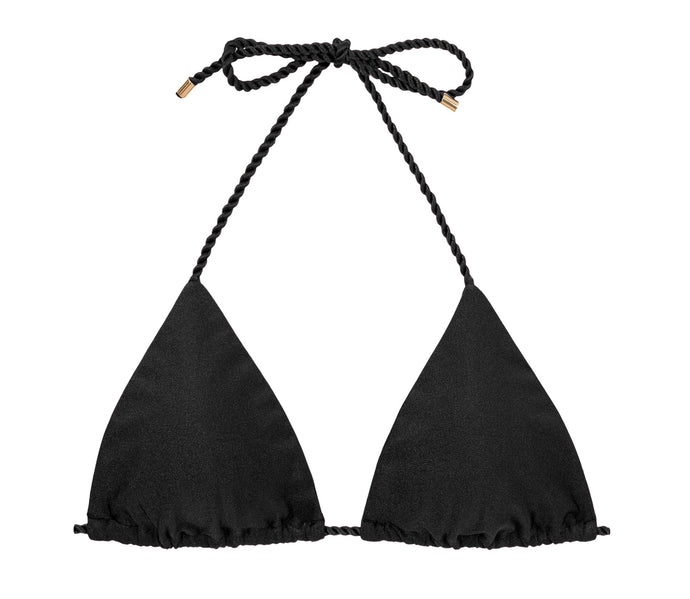 Product Front: Rio De Sol Top Bikini Top Shimmer-Black Tri-Rope