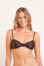 Załaduj obraz do przeglądarki galerii, Gallery: Rio De Sol Top Bikini Top Shimmer-Coffee Bandeau-Joy
