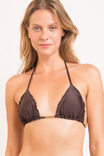 Załaduj obraz do przeglądarki galerii, Gallery: Rio De Sol Top Bikini Top Shimmer-Coffee Frufru

