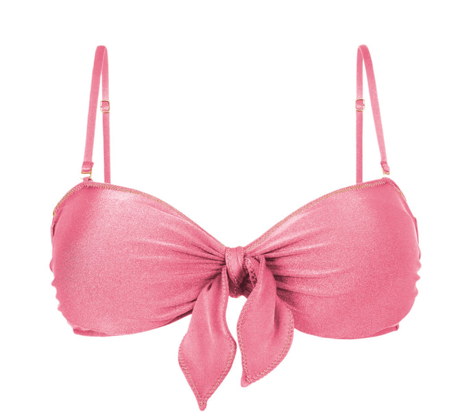 Product Front: Rio De Sol Top Bikini Top Shimmer-Confetti Bandeau-Knot