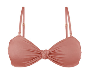 Product Front: Rio De Sol Top Bikini Top Shimmer-Copper Bandeau-Joy