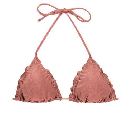 Product Front: Rio De Sol Top Bikini Top Shimmer-Copper Frufru