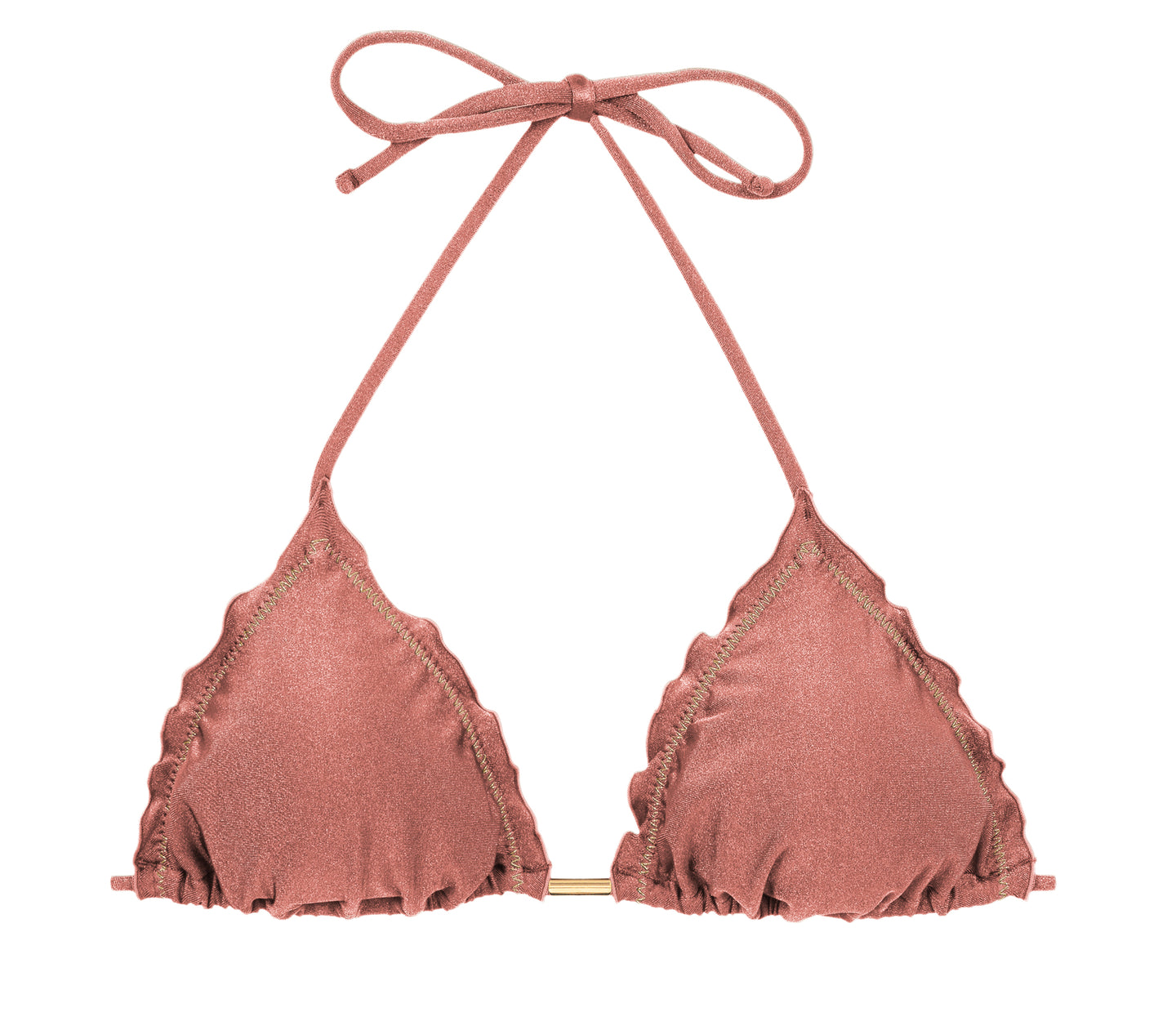 Product Front: Rio De Sol Top Bikini Top Shimmer-Copper Frufru