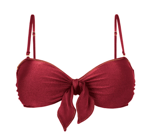 Product Front: Rio De Sol Top Bikini Top Shimmer-Divino Bandeau-Knot