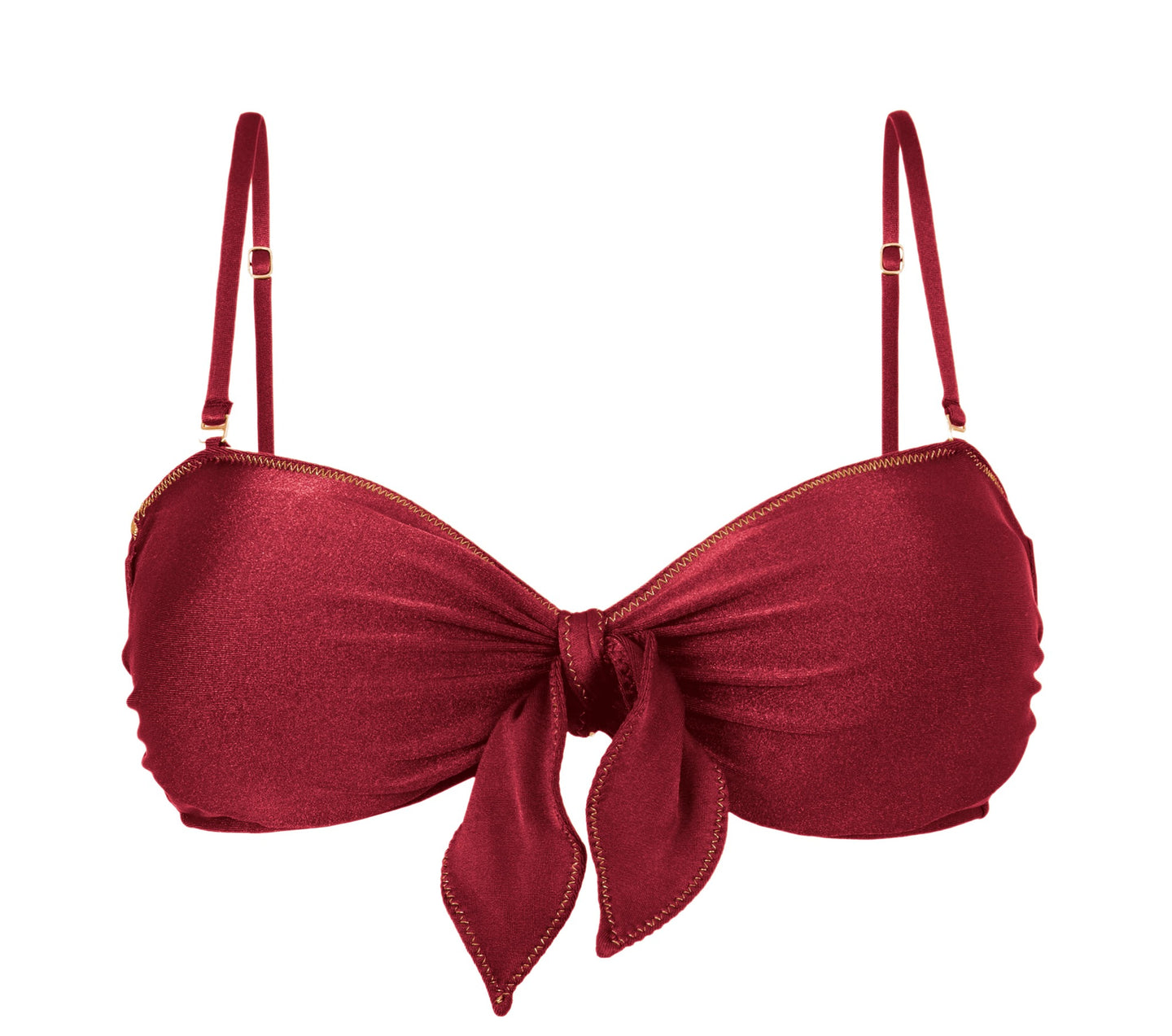 Product Front: Rio De Sol Top Bikini Top Shimmer-Divino Bandeau-Knot