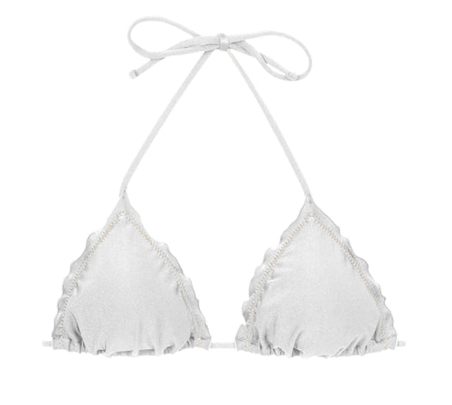 Product Front: Rio De Sol Top Bikini Top Shimmer-White Frufru
