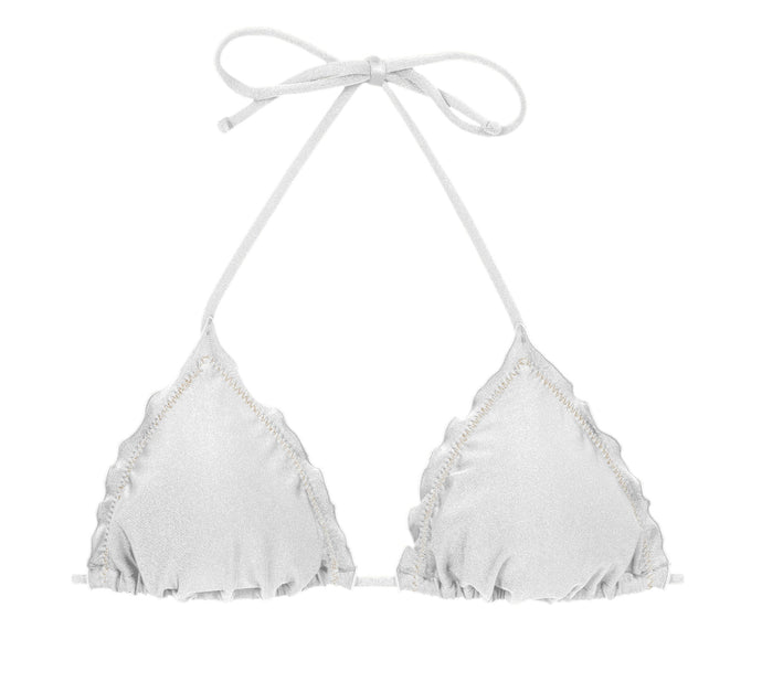 Product Front: Rio De Sol Top Bikini Top Shimmer-White Frufru