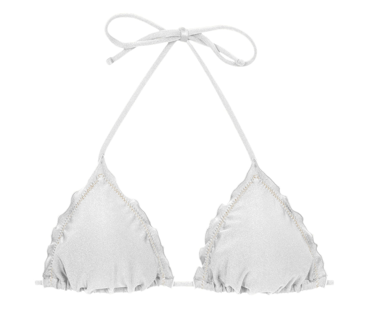 Product Front: Rio De Sol Top Bikini Top Shimmer-White Frufru