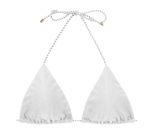 Product Front: Rio De Sol Top Bikini Top Shimmer-White Tri-Rope