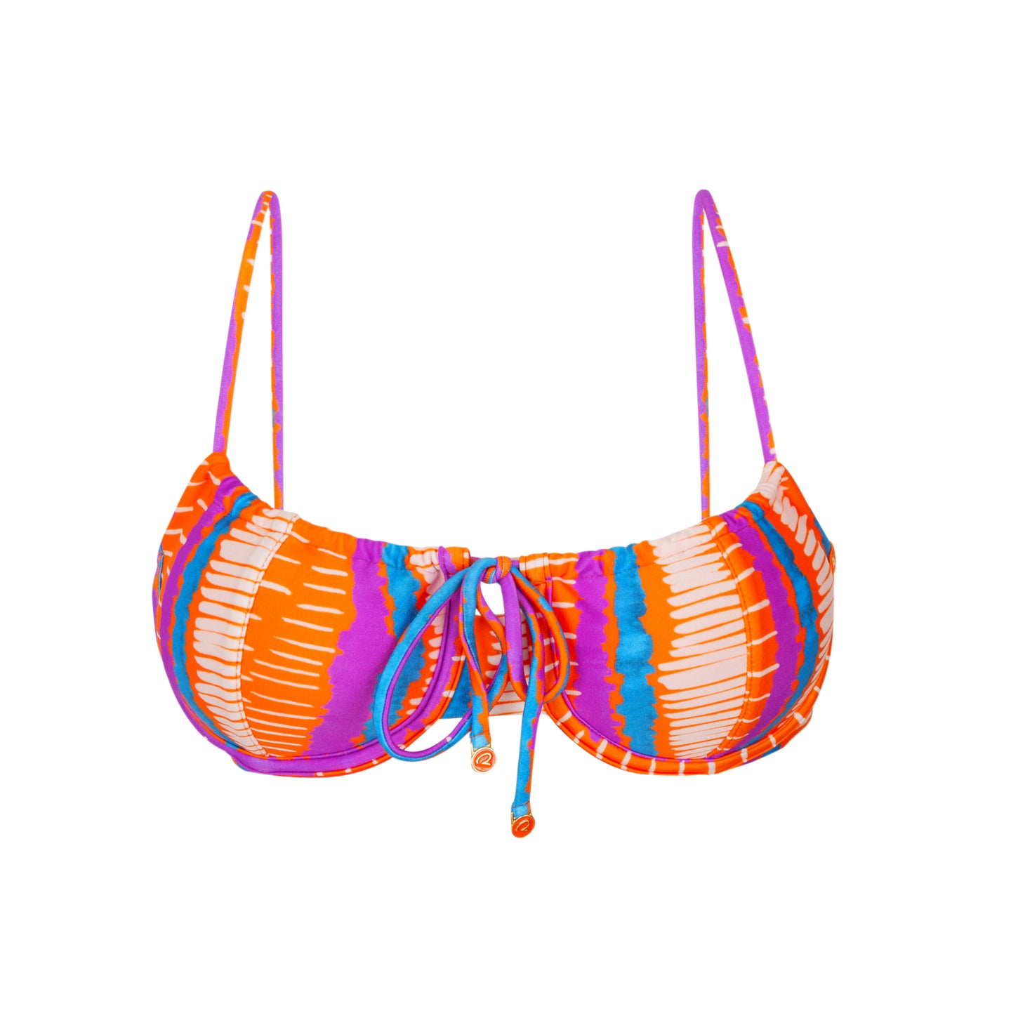 Product Front: Rio De Sol Top Bikini Top Stripes Balconet-Tie