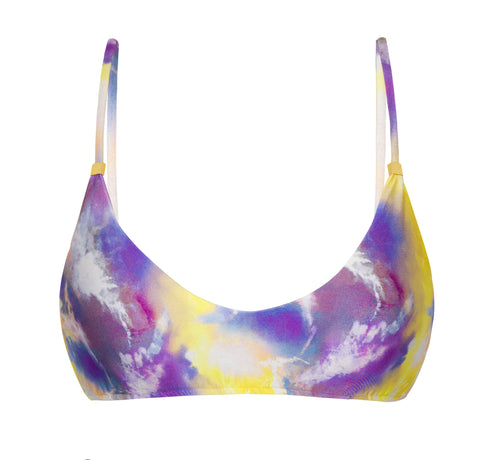 Product Front: Rio De Sol Top Bikini Top Tiedye-Purple Bralette