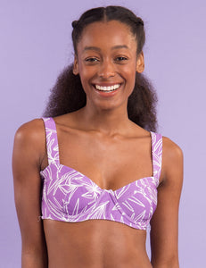 Image 12: Rio De Sol Top Bikini Top Trail-Purple Amelia