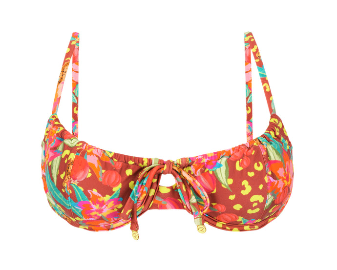 Product Front: Rio De Sol Top Bikini Top Tropics Balconet-Tie