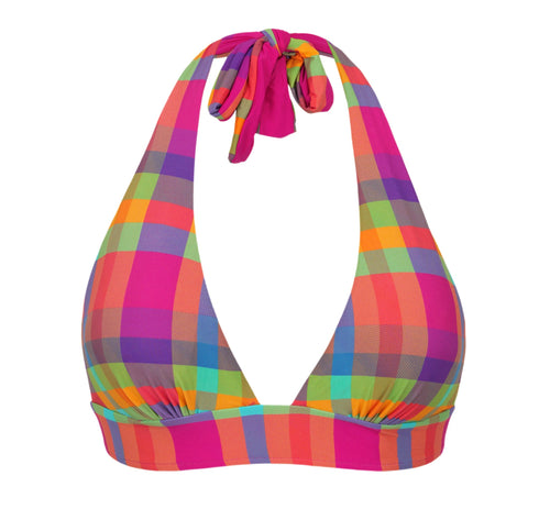 Product Front: Rio De Sol Top Bikini Top Tulip-Garden Halter-Cos
