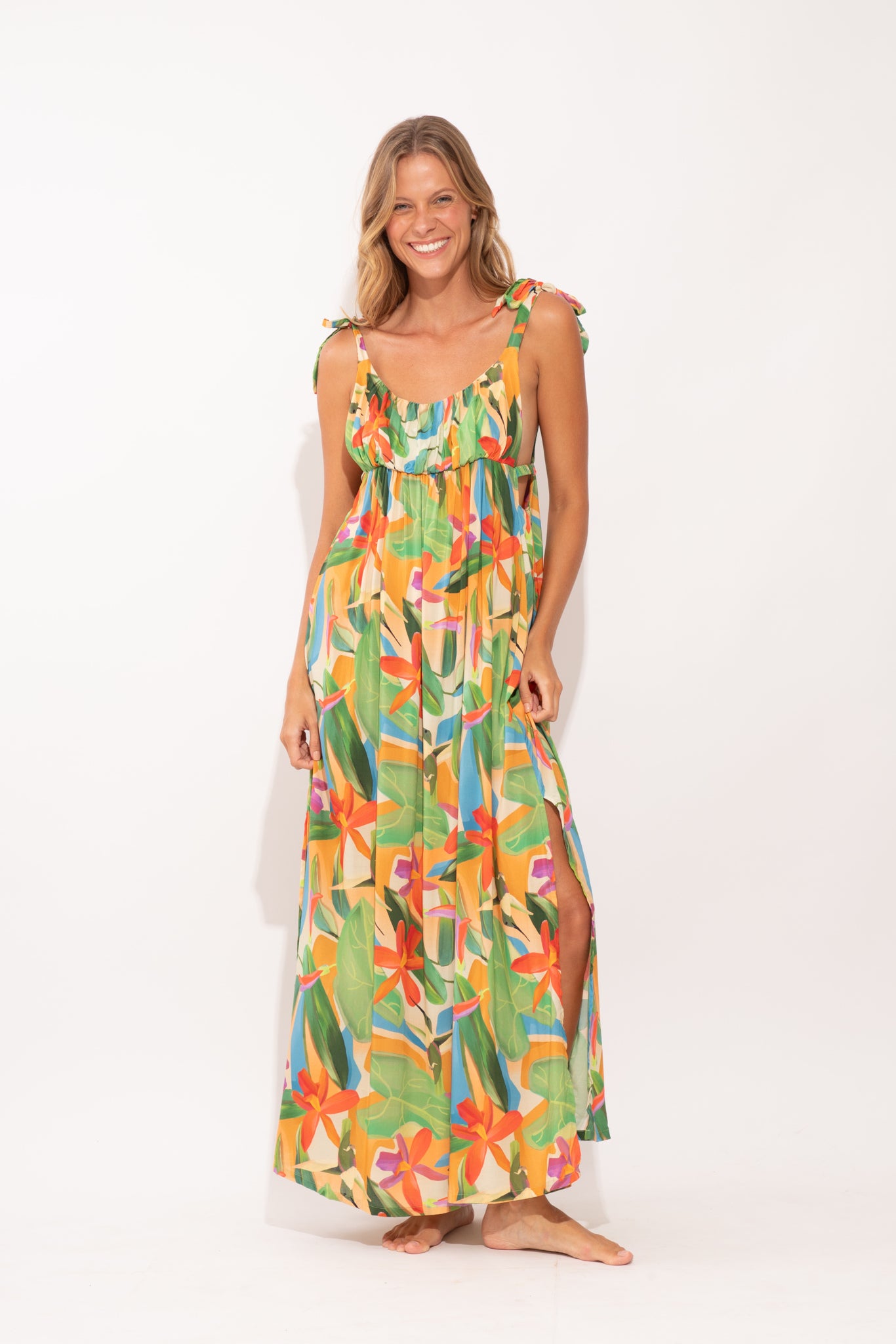 Model Front: Rio De Sol Sukienka Plażowa Tropical Long Dress Chiara