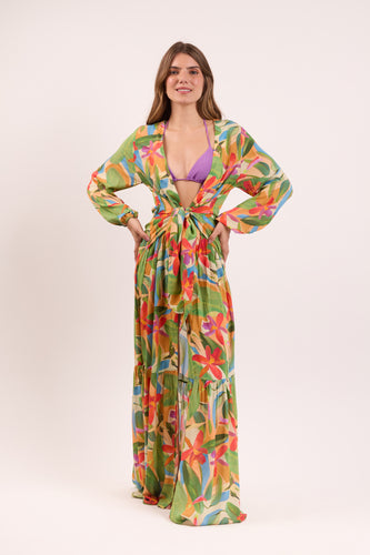 Model Front: Rio De Sol Sukienka Plażowa Tropical Long Dress Verona