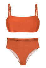 Załaduj obraz do przeglądarki galerii, Set Paprica Bandeau-Reto Hotpants
